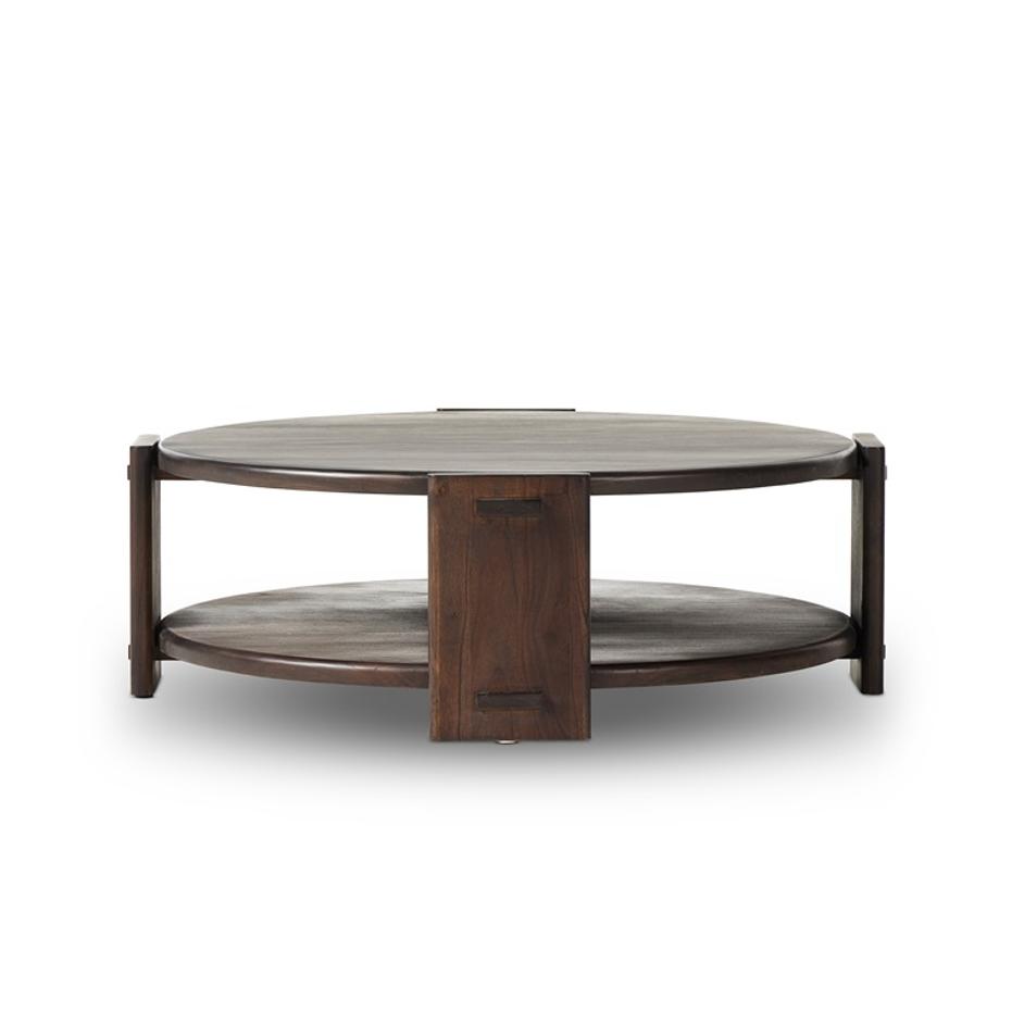 Two Tier Coffee Table in Matte Brown Neem by FOUR HANDS