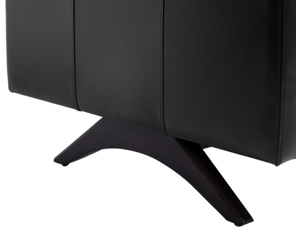ROGERS ARMCHAIR - CORTINA BLACK LEATHER by Sunpan