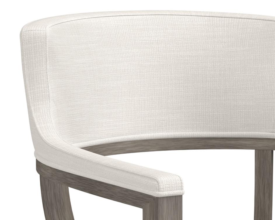 BRYLEA DINING ARMCHAIR - ASH GREY - LINOSO IVORY by Sunpan