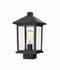 Portland 1 Light Post Mount Light in Black Finish by Z-Lite