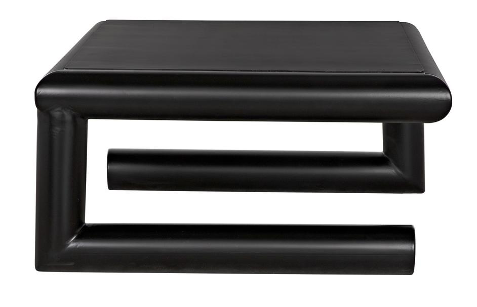 Emerson Industrial Steel Coffee Table in Matte Black by Noir Furniture