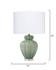 Agnes Blown Glass Table Lamp with Linen Shade, Celadon by Jamie Young