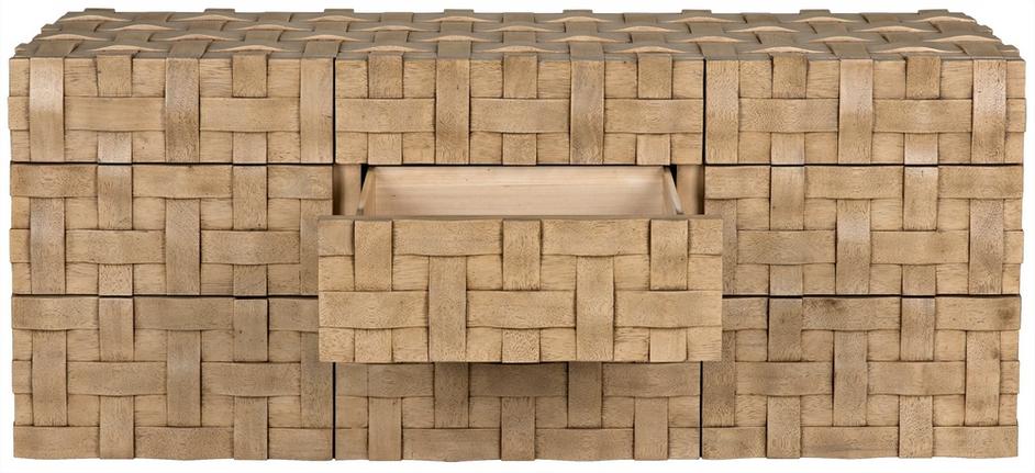 Weave Bleached Walnut Sideboard by Noir Furniture