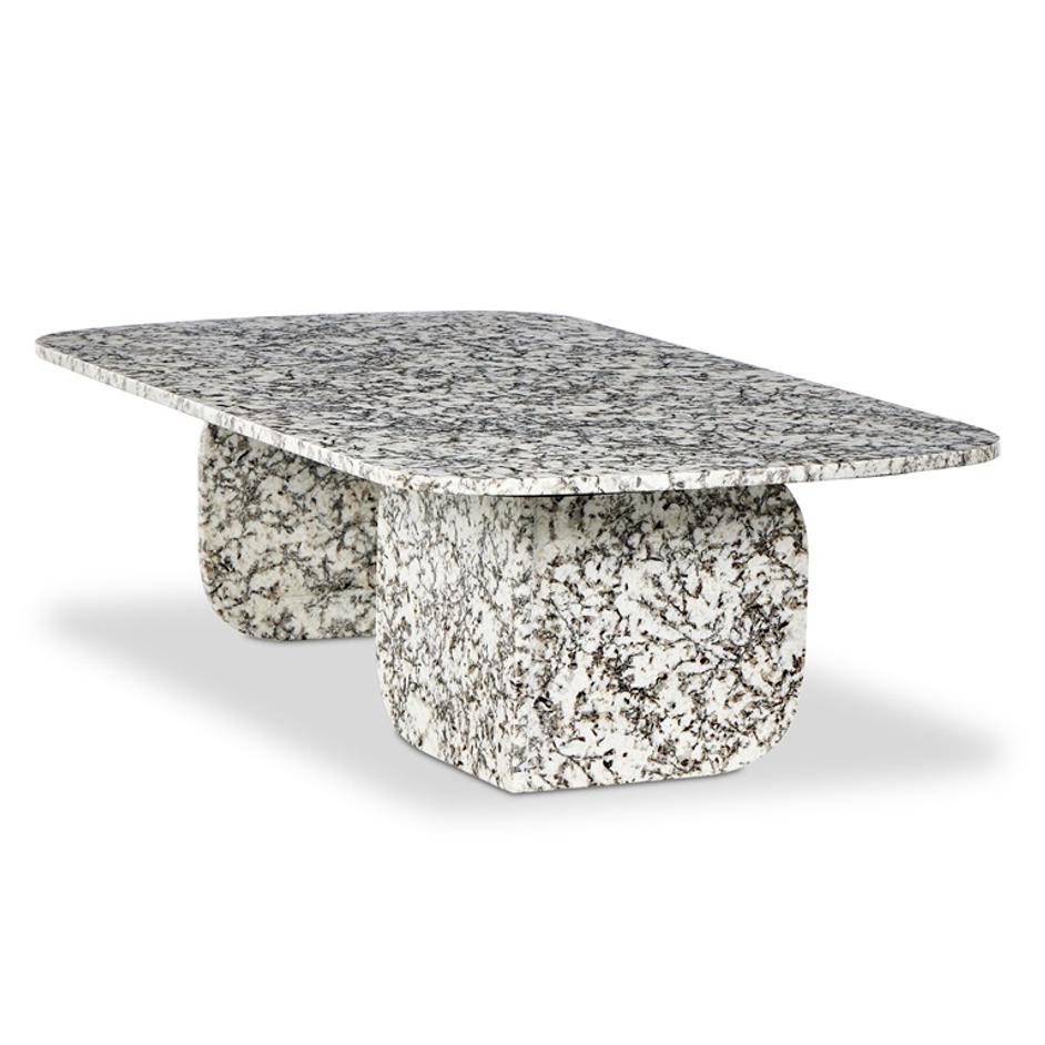 Ramone Coffee Table In Speckled Black Marble by Four Hands