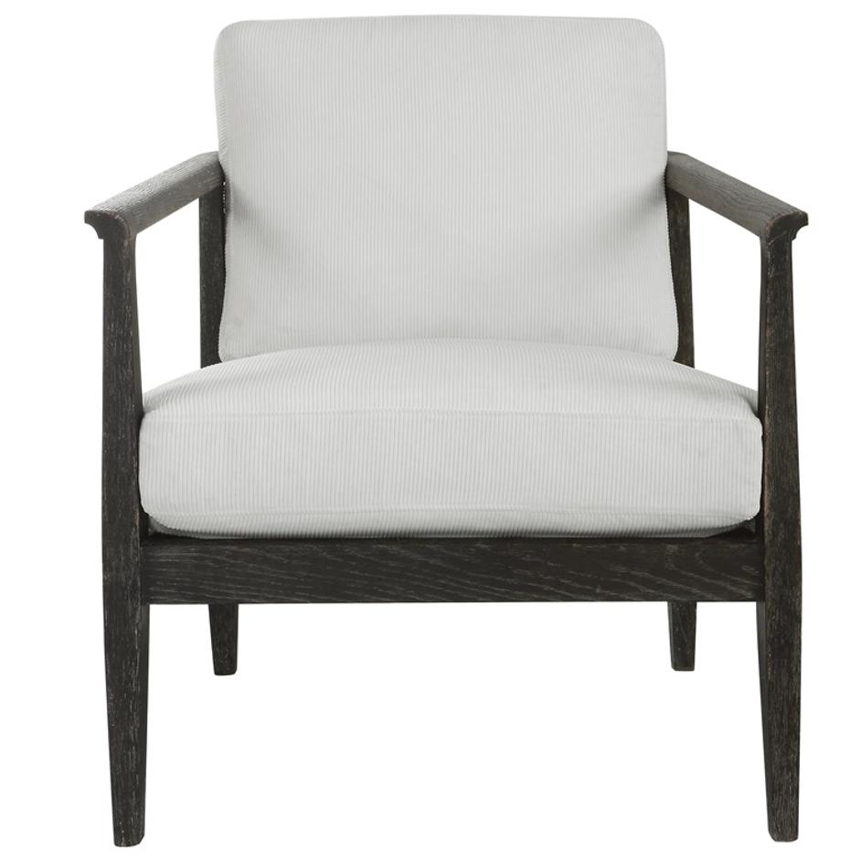 Brunei White Accent Chair by Uttermost