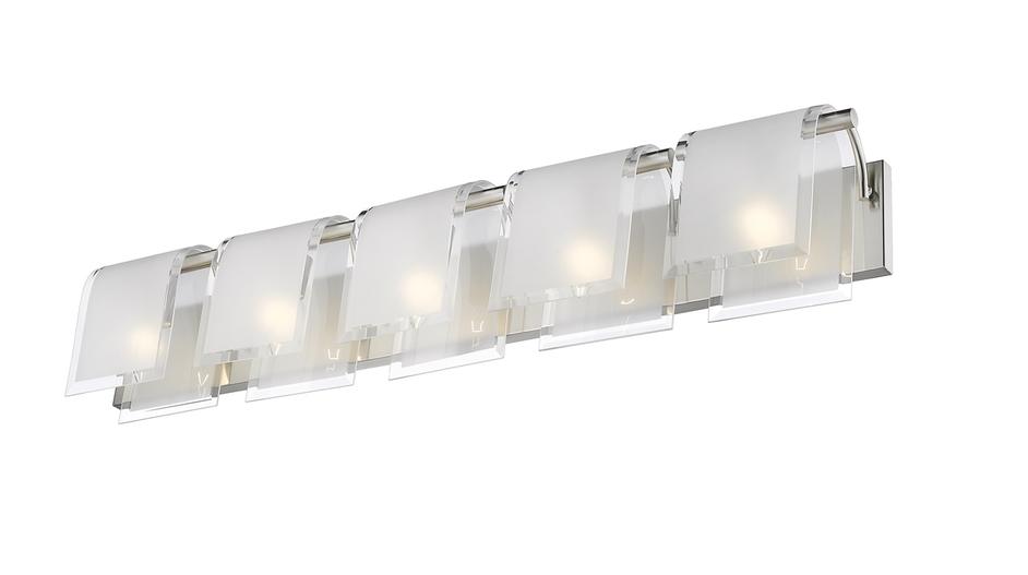 Zephyr 5 Light Vanity  in Brushed Nickel Finish by Z-Lite