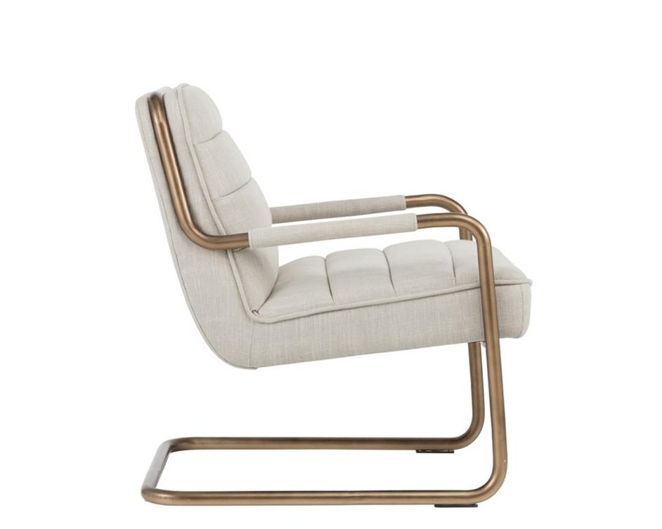 Lincoln Lounge Chair - Beige Linen by Sunpan