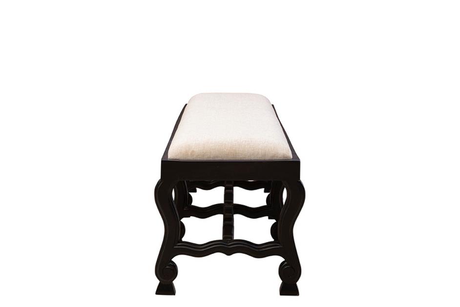 Black Romeo Bench by Furniture Classics