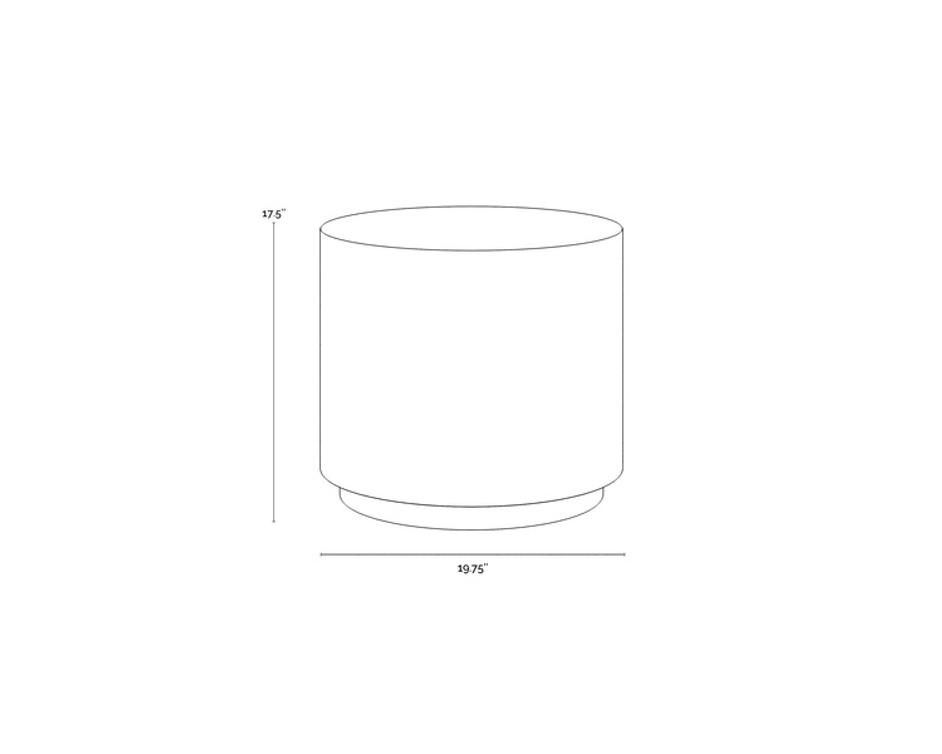 RUBIN END TABLE - TERRAZZO by Sunpan