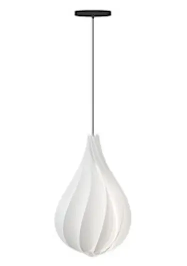 Alva Hardwired Pendant with Black Cord by UMAGE