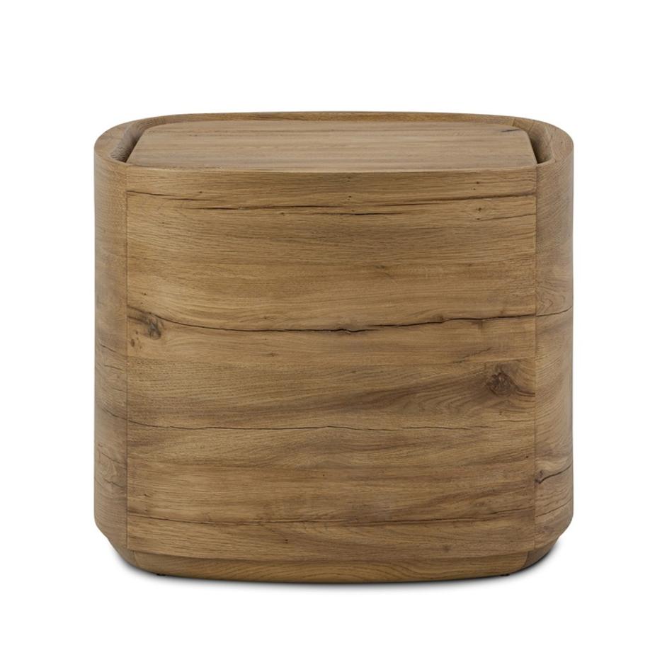 Leandro End Table - Natural Reclaimed French Oak by Four Hands