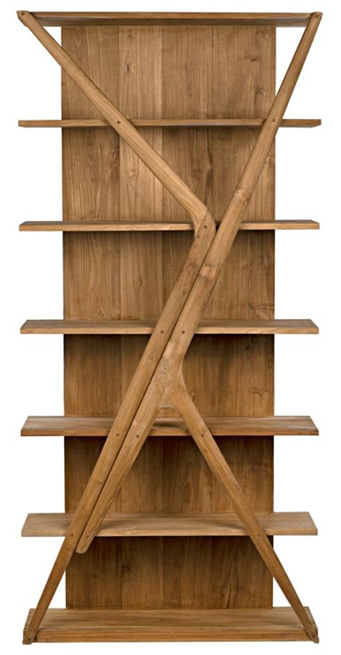 Vetra Bookcase, Teak by Noir Furniture