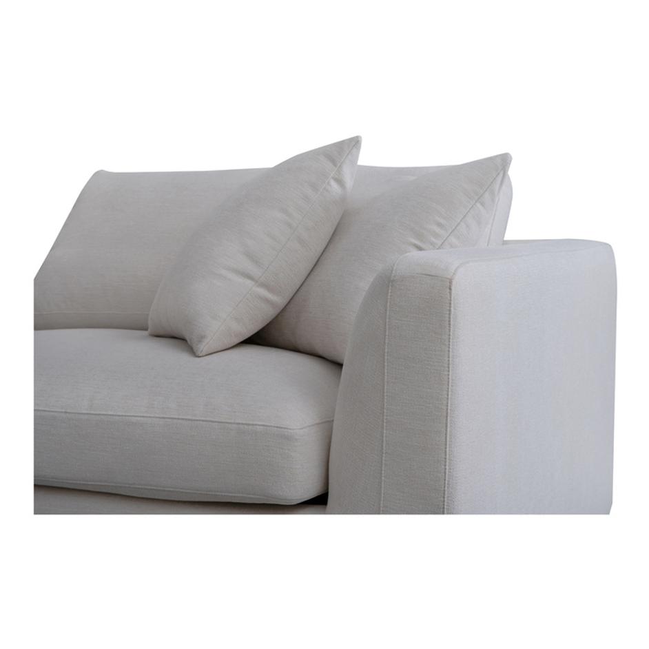 Rue Right Arm Facing Chair Off White by Moes Home