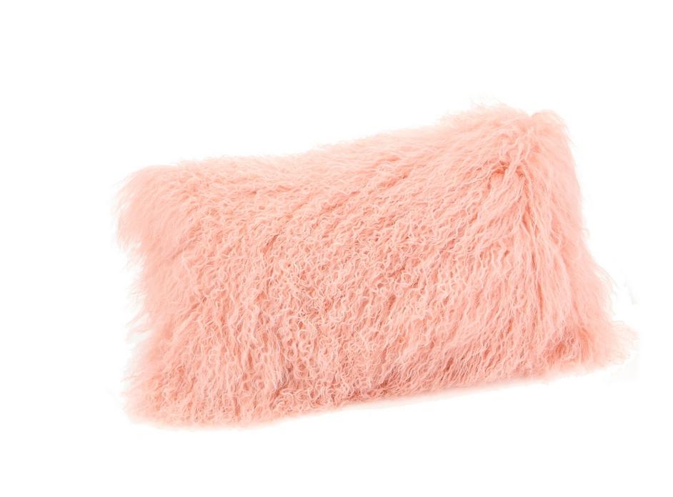 LAMB FUR PILLOW RECT. PINK by Moes Home