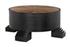 Tambour Mahogany Coffee Table with Veneer Top in Hand-Rubbed Black by Noir Furniture