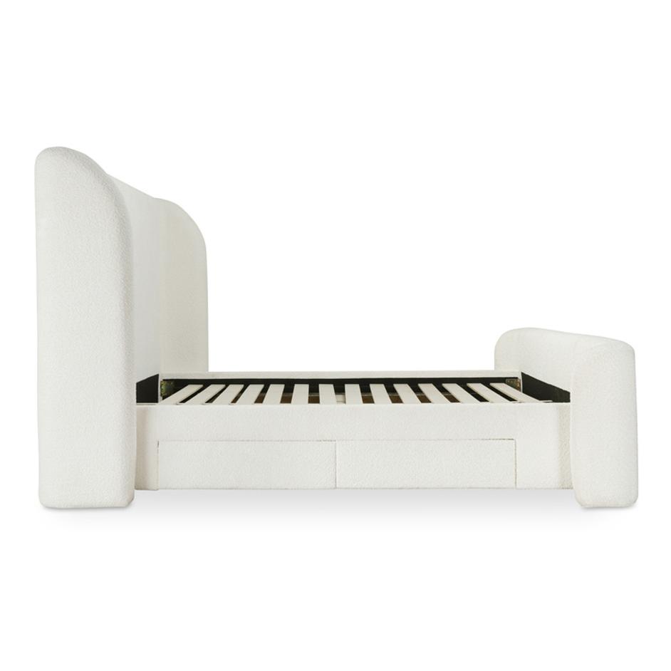 Sophia Queen Storage Bed Cream by Moes Home