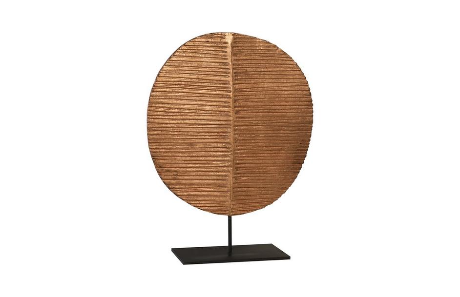 Carved Round Leaf on Metal Stand, Large by PHILLIPS COLLECTION