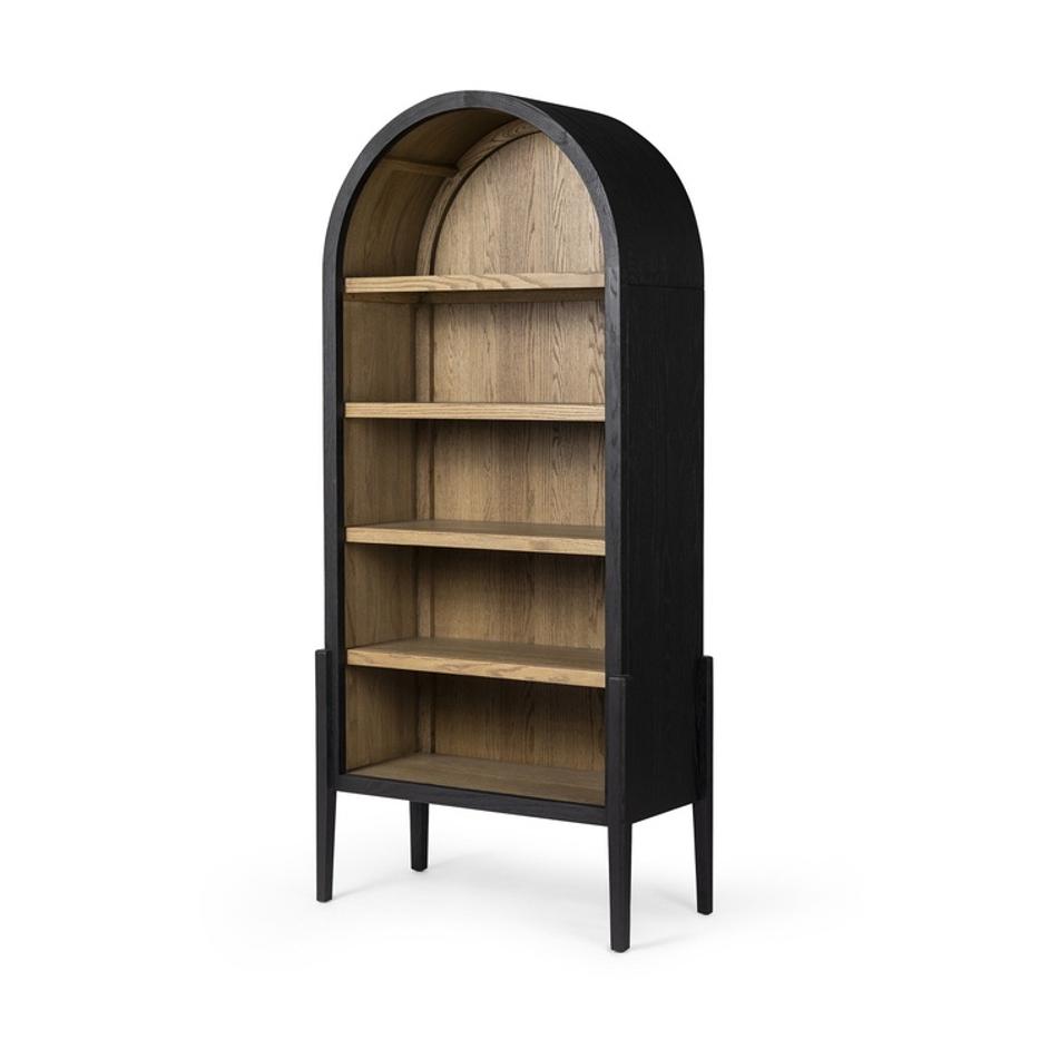 Tolle Bookcase - Drifted Matte Black by Four Hands