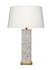 Preston Mother of Pearl Table Lamp with Linen Shade by Jamie Young