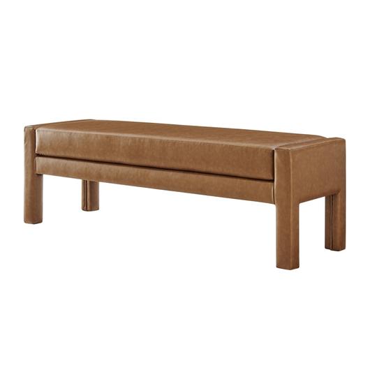 Lucca PU Bench, Vintage Cider by New Pacific Direct