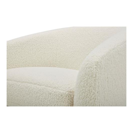 OSCY SWIVEL CHAIR VEGAN SHEARLING WHITE by Moes Home