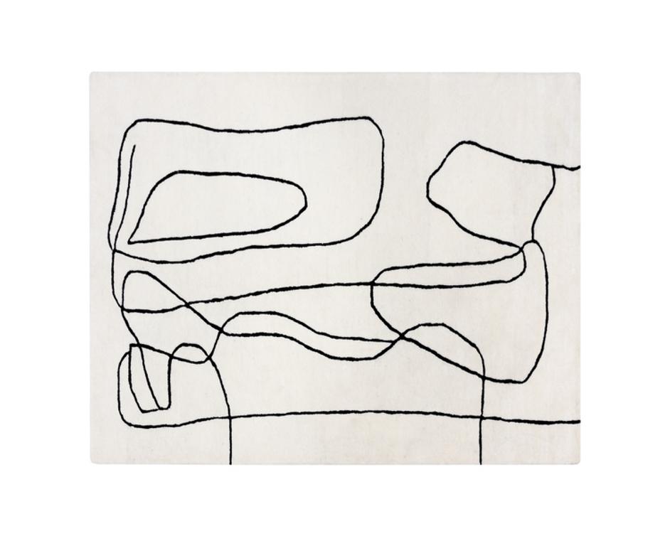 TILDA HAND -TUFTED RUG - IVORY / CHARCOAL - 8' X 10' by Sunpan