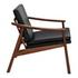 HARLOWE LEATHER LOUNGE CHAIR PEBBLED BLACK by Moes Home