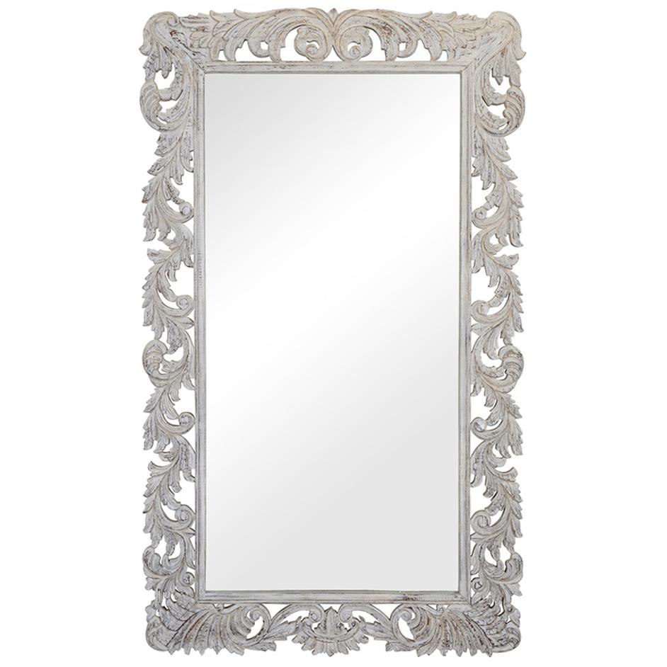 Sophia Carved Mirror White by Classic Home