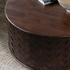 Shira Mango Wood 40" Round Storage Coffee Table Kona Brown by Classic Home
