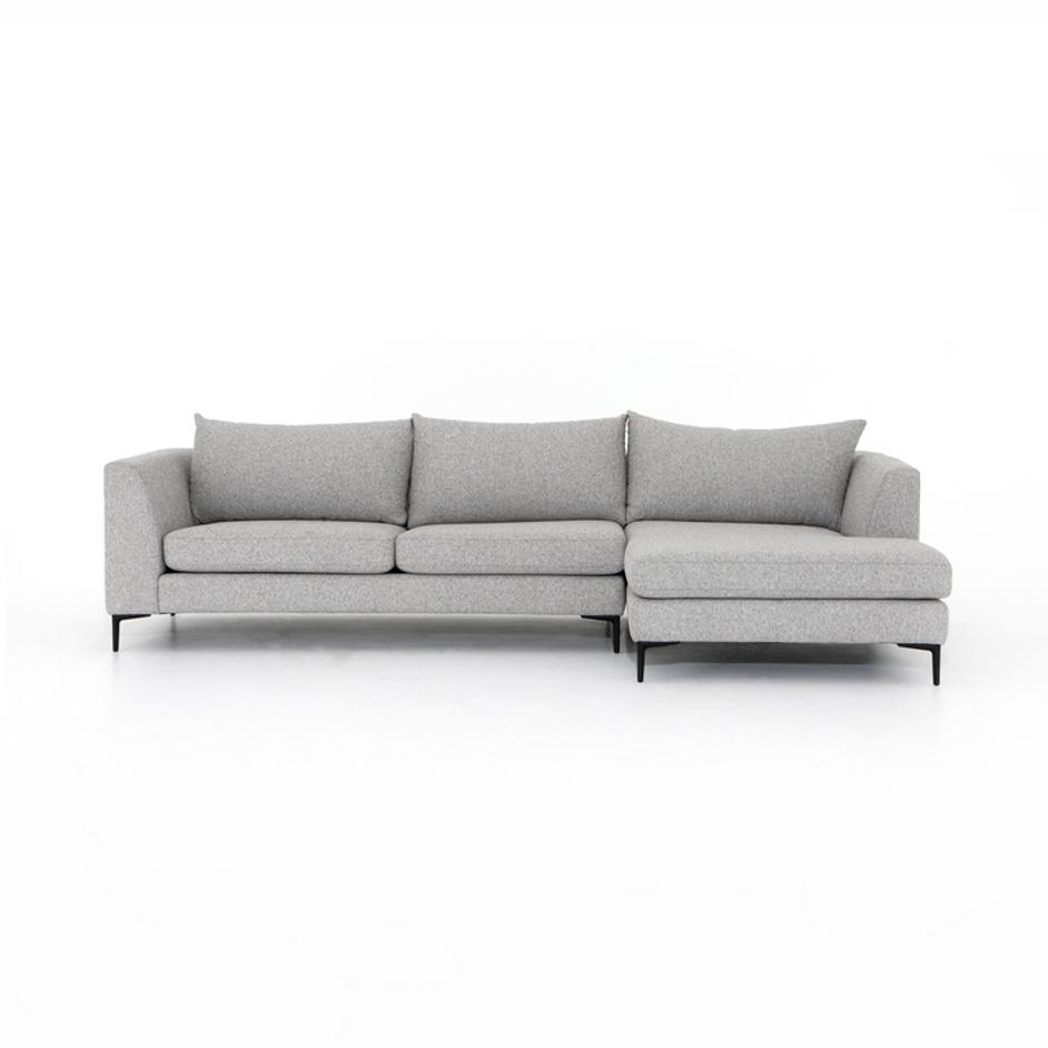 Madeline 2 Pc Sectional Raf Chaise in Lashon Fog by FOUR HANDS