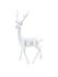 Deer Deco Looking Sideway White Finish by BIDK Home