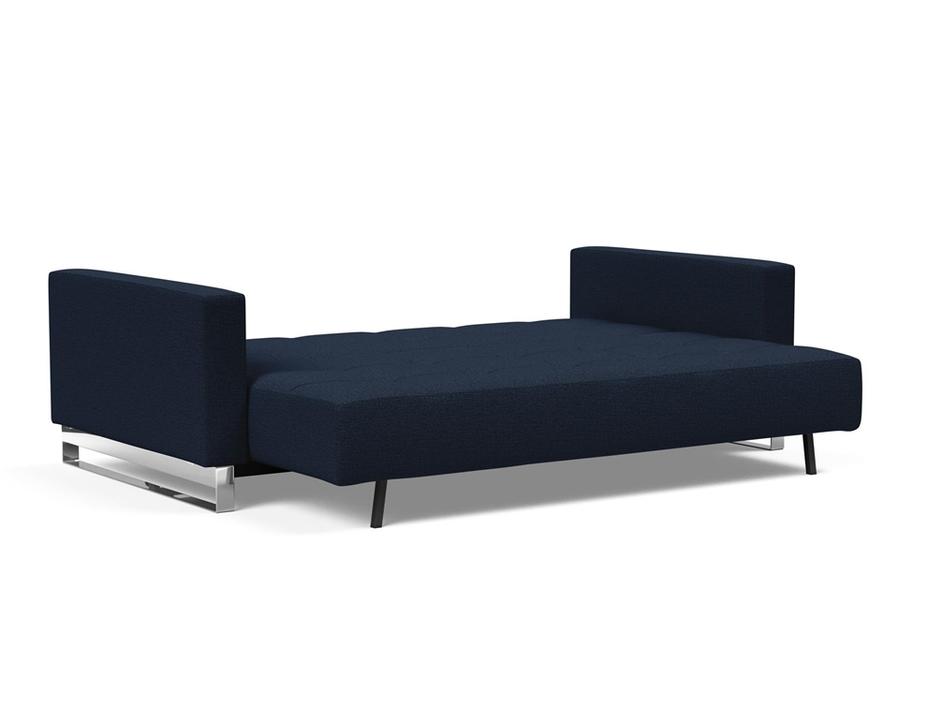 CASSIUS D.E.L. SLEEPER SOFA in MIXED DANCE BLUE FABRIC WITH Chrome legs 528 by INNOVATION USA