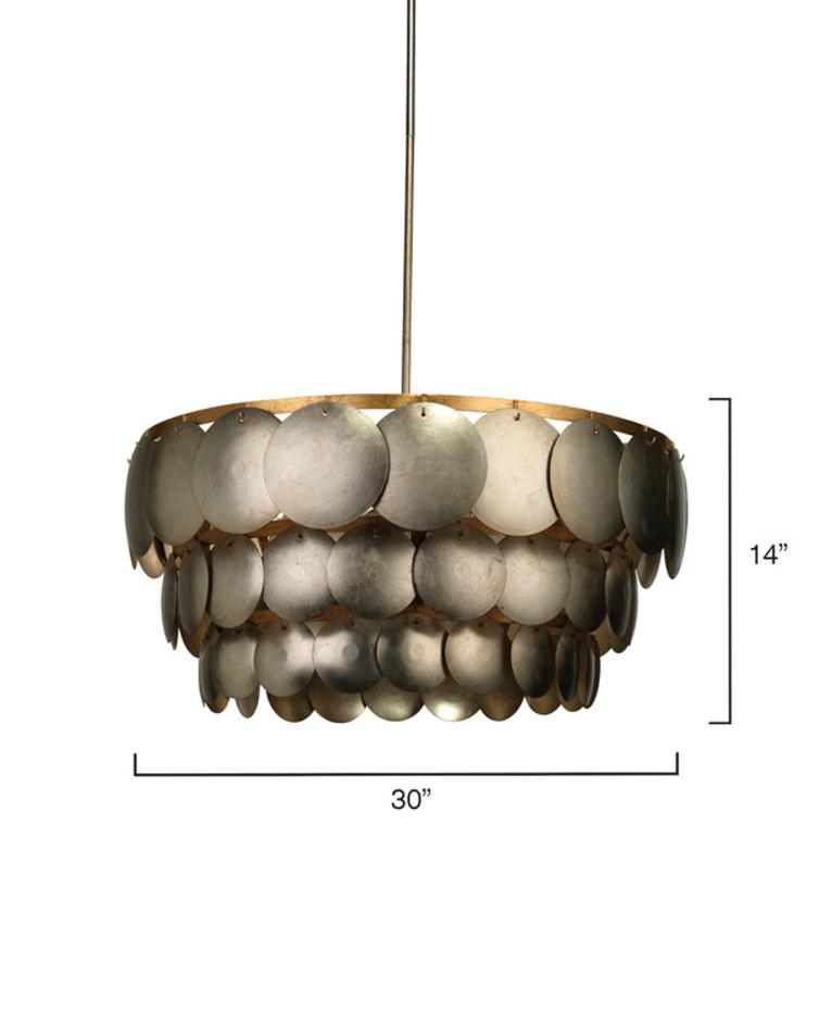 Calypso Three Tier 4-Light Iron Chandelier by Jamie Young