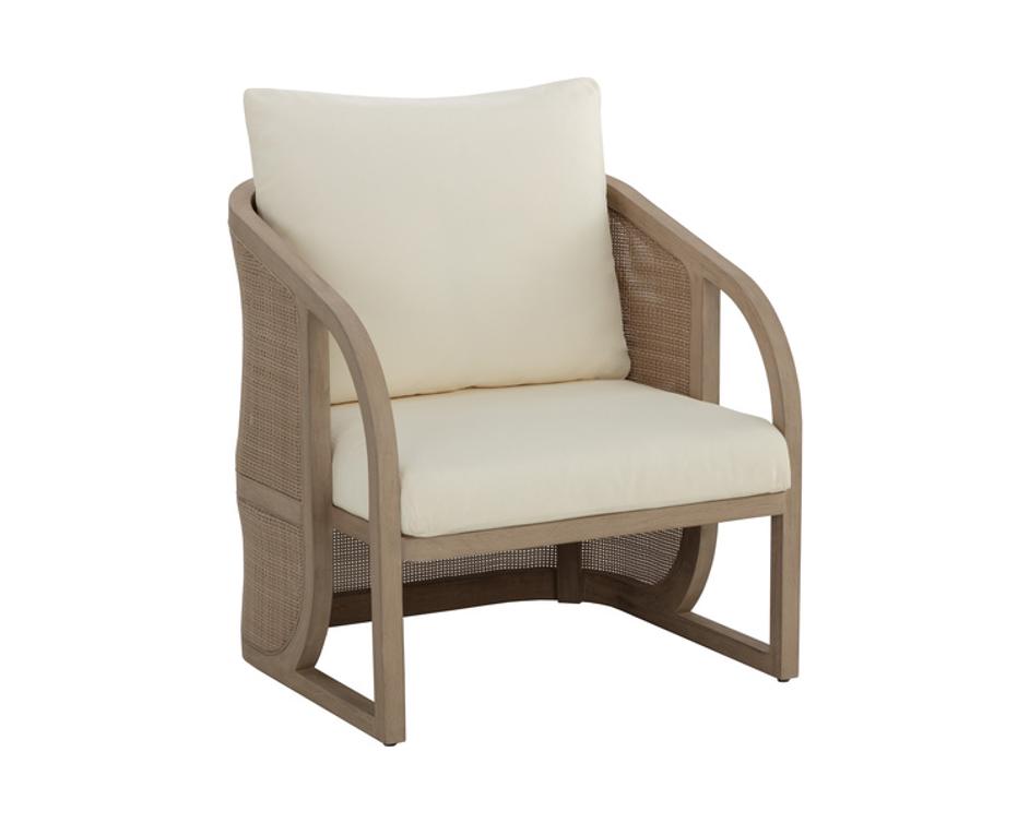 PALERMO LOUNGE CHAIR - DRIFT BROWN - STINSON CREAM by Sunpan
