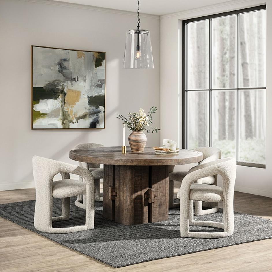 Rosemount Reclaimed Pine 60" Round Dining Table by Classic Home