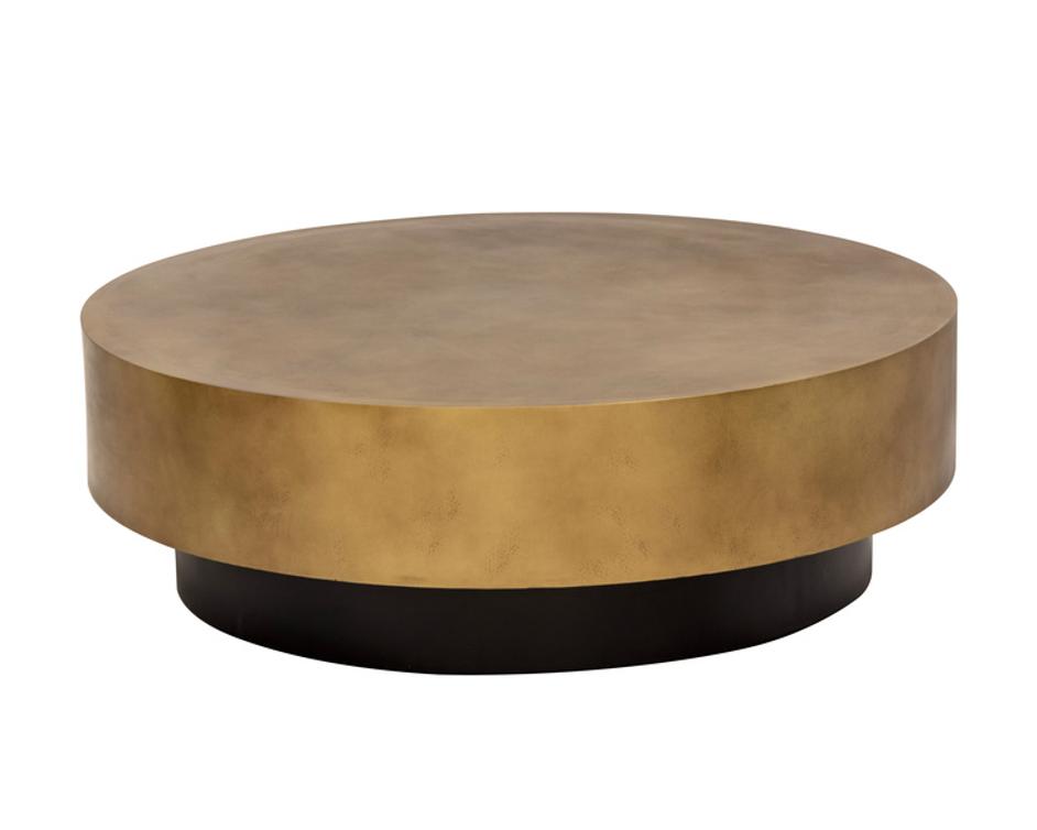 BERNABY COFFEE TABLE - ANTIQUE BRASS by Sunpan