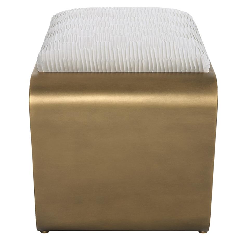 Hoop Small Gold Bench by Uttermost