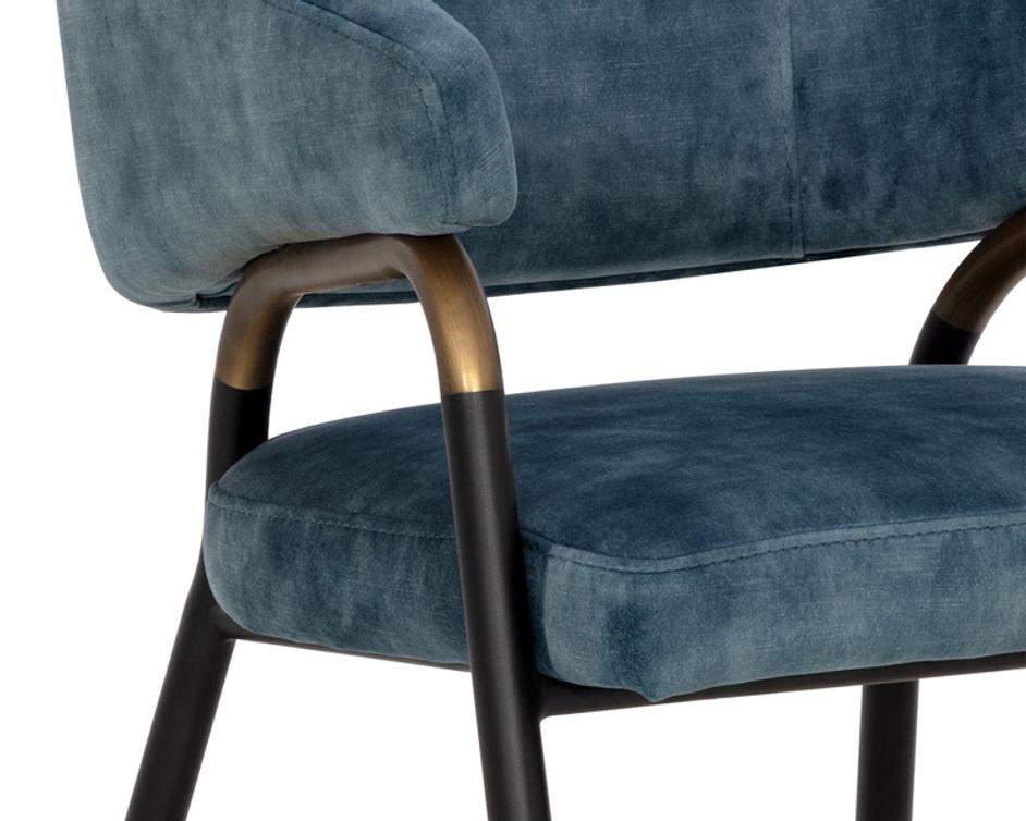 SHARQUI DINING ARMCHAIR - NONO PETROL by Sunpan