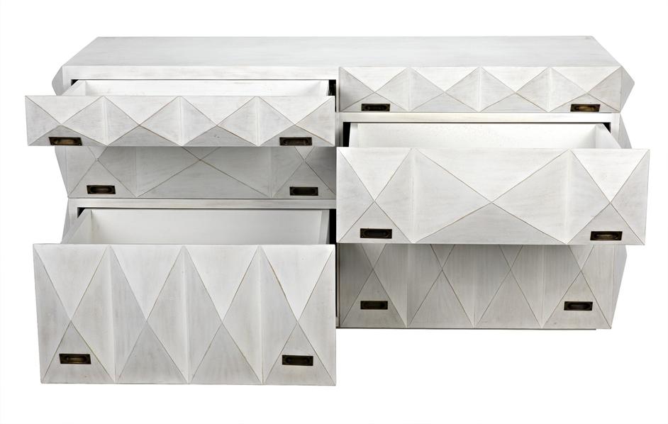 Allegra Dresser, White Wash by Noir Furniture