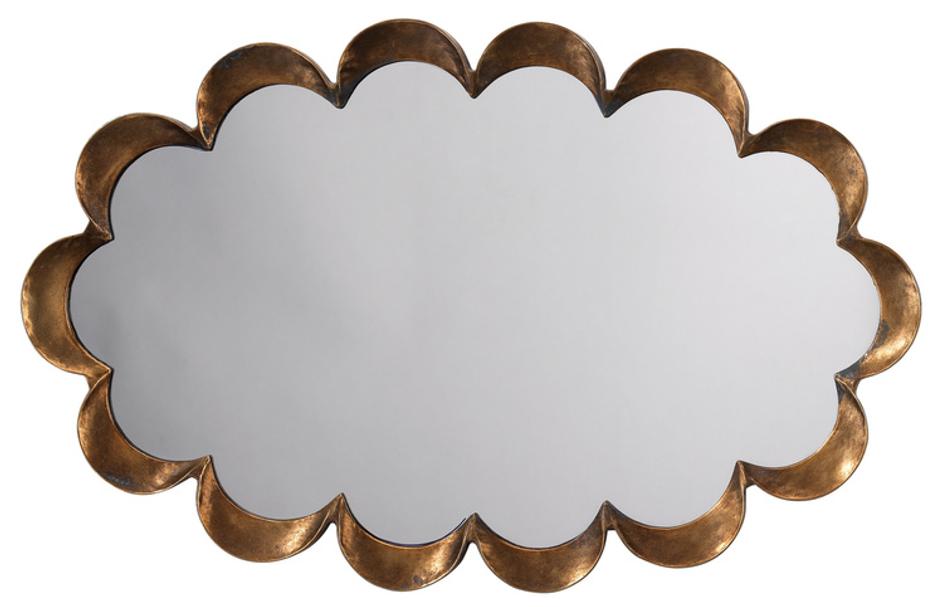 Scalloped Steel Wall Mirror by Jamie Young