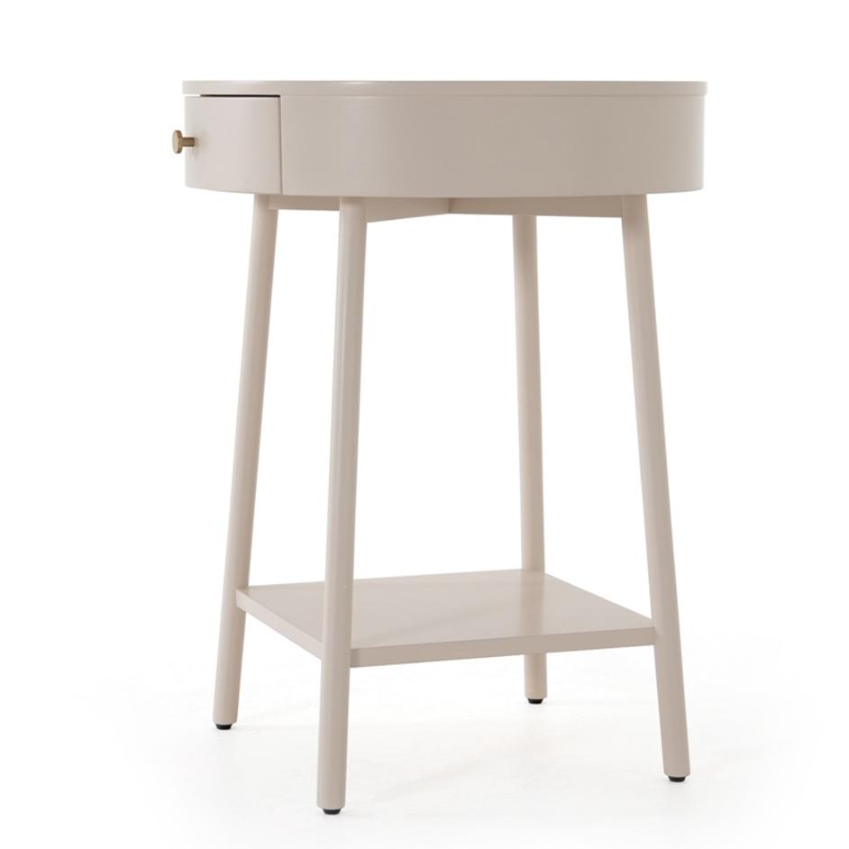 Van Nightstand In Matte Alabaster by FOUR HANDS