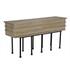 Oliver Washed Walnut Console with Matte Black Industrial Steel Base by Noir Furniture