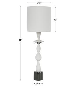 Inverse White Marble Table Lamp by Uttermost