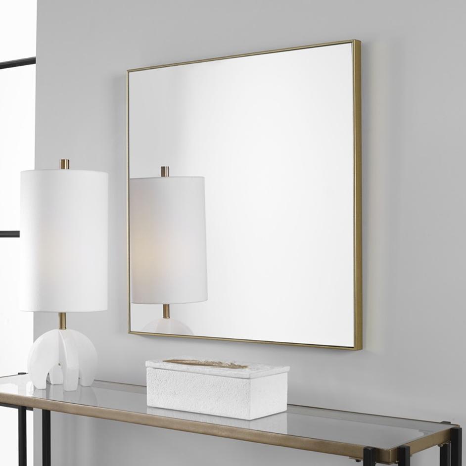 Alexo Gold Square Mirror by Uttermost