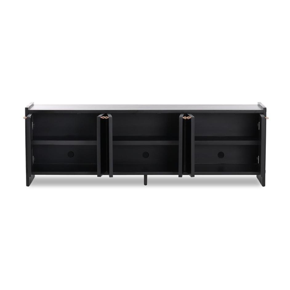 Etro Media Console - Black Wash Poplar by Four Hands