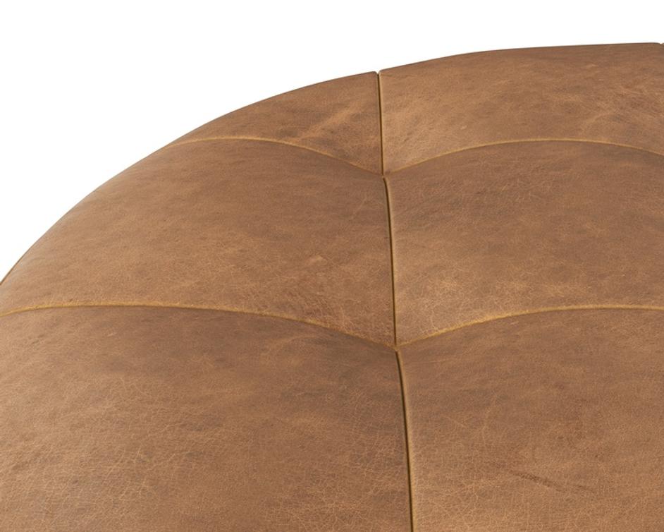 NILDA OTTOMAN - CAMEL LEATHER by Sunpan