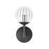 Sunset Sconce In Black Gunmetal And Clear Ribbon Glass by Four Hands