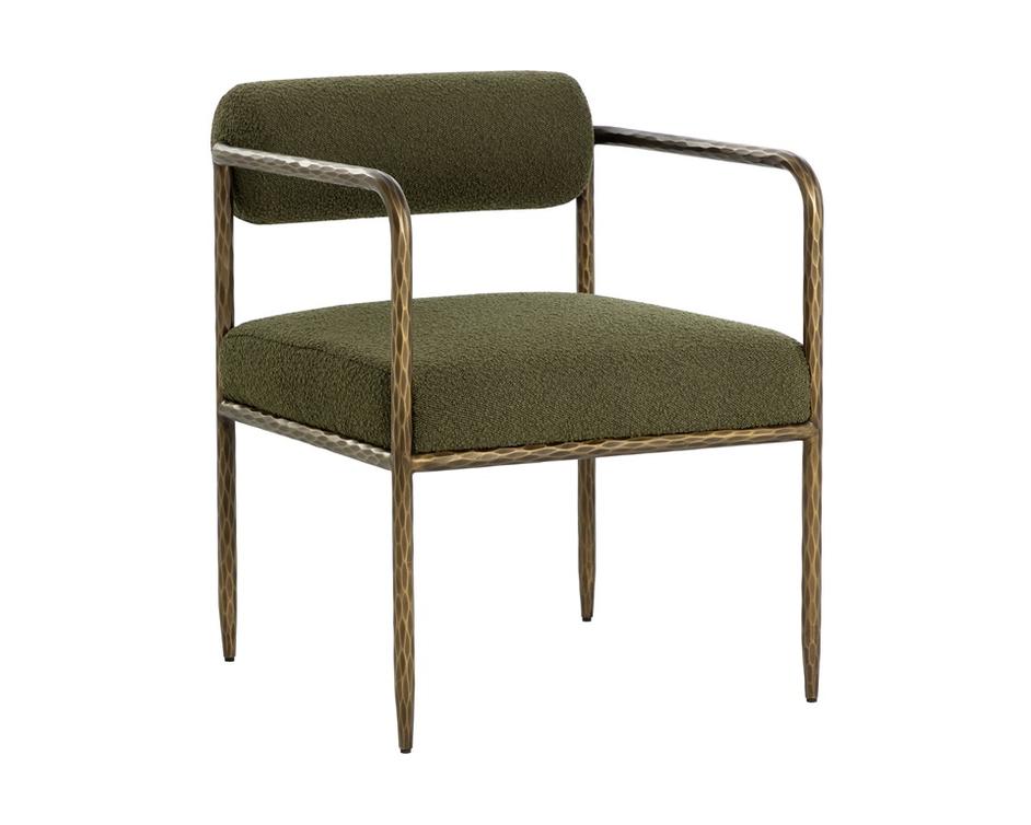 AJANI DINING ARMCHAIR - COPENHAGEN OLIVE by Sunpan