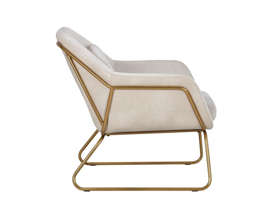 Watts Armchair - Gold - Polo Club Muslin / Bravo Cream by Sunpan