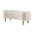Leony Chenille Storage Bench, Seneca Beige  by New Pacific Direct